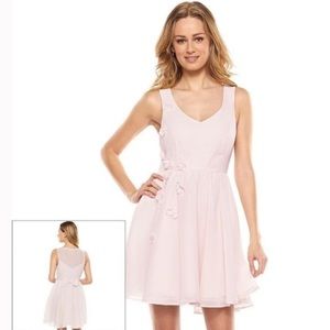 LC LAUREN CONRAD MESH-BACK DRESS PALE PINK SZ S